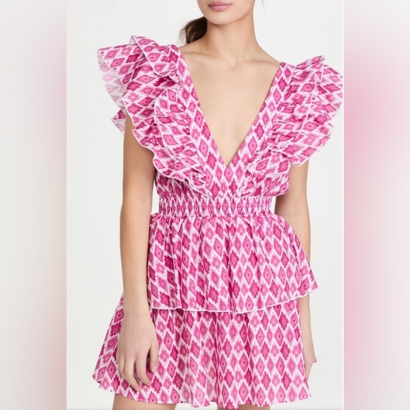 Playa Lucila Ruffle Mini Dress size M - Picture 1 of 9